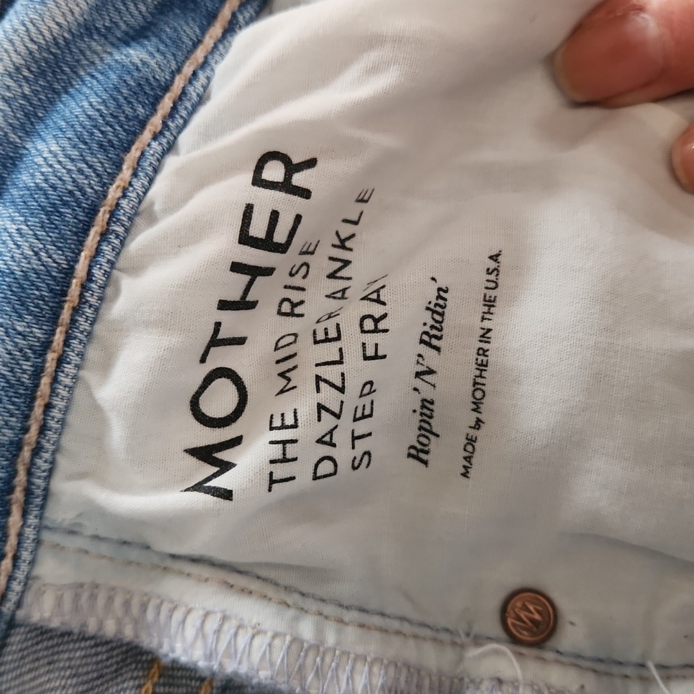 MOTHER The Midrise Dazzler Ankle Step Fray in Hopin 'N' Ridin' Sz 29 - Picture 4 of 6